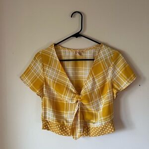 Cropped Yellow Plaid